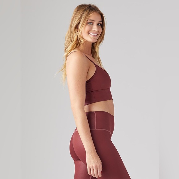 Glyder Premier Sports Bra - Oxblood Gloss - Picture 3 of 9